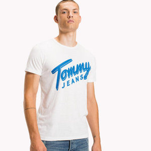 Tommy Hilfiger pánské bílé tričko Basic - L (100)